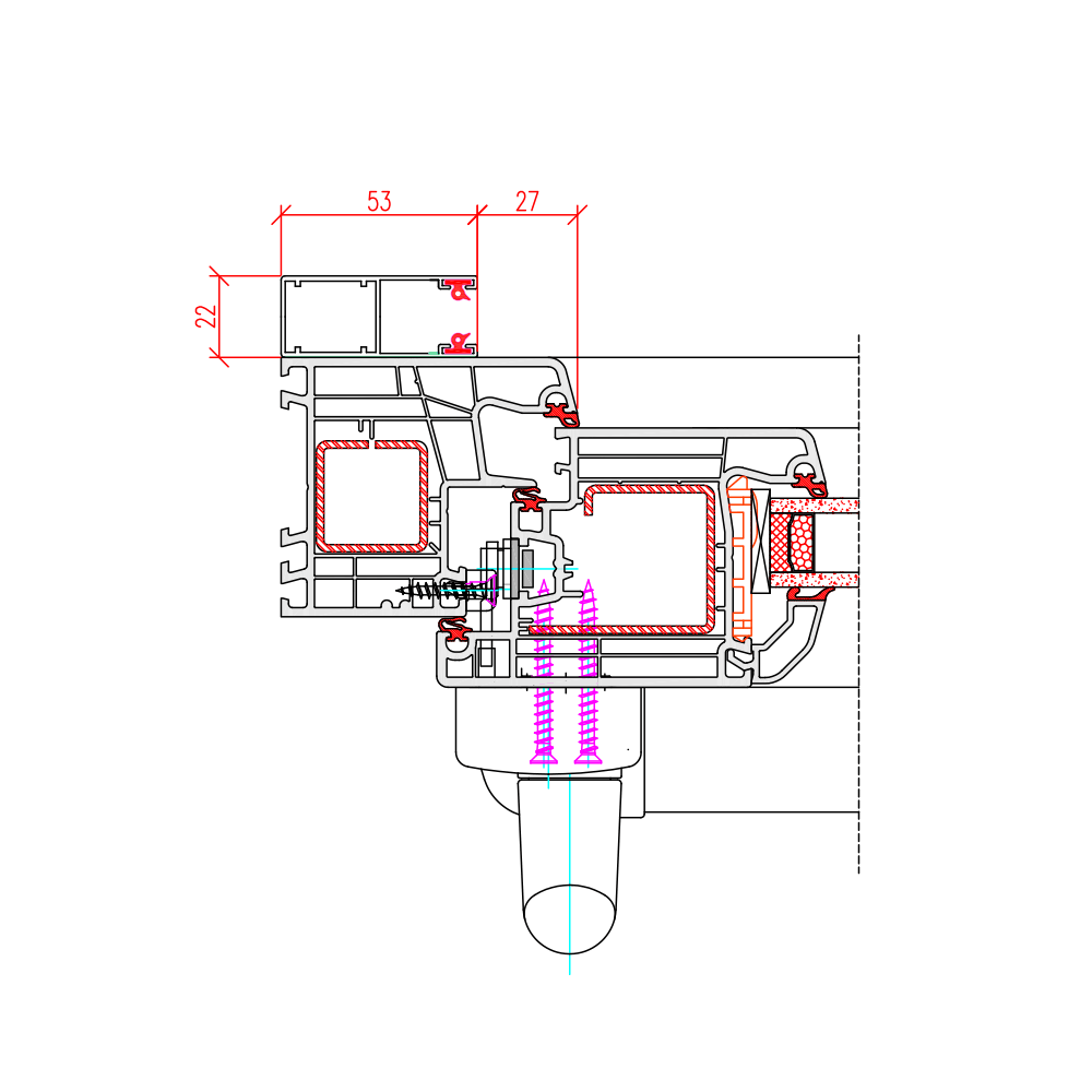 IDEAL 4000 - horizontal view of a front-mounted roller shutter