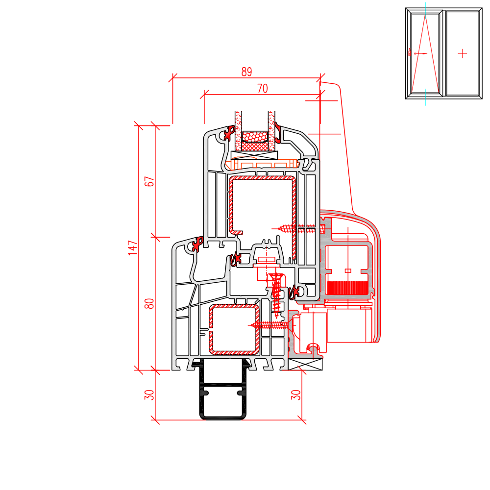 IDEAL 4000 - 30 mm milling for a sill connection profile for new-builds