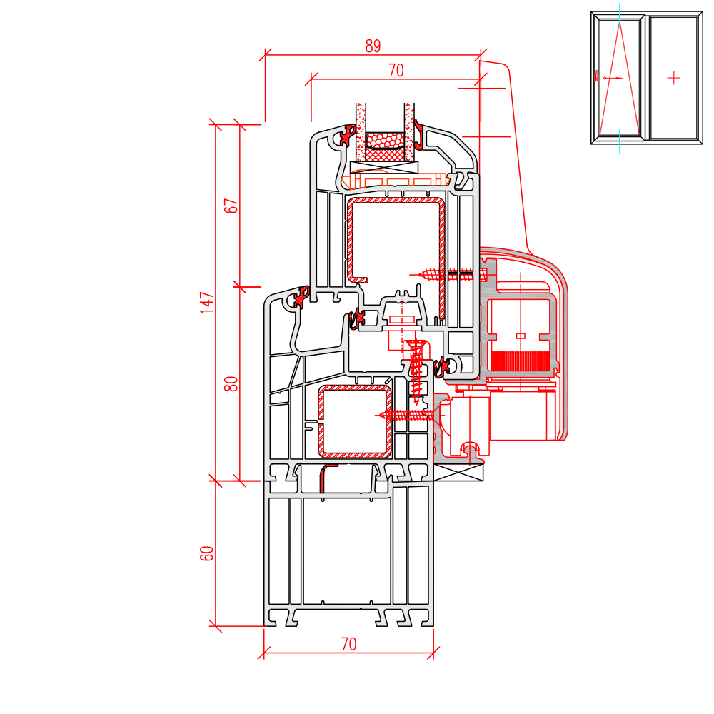 IDEAL 4000 - 60 mm frame extension