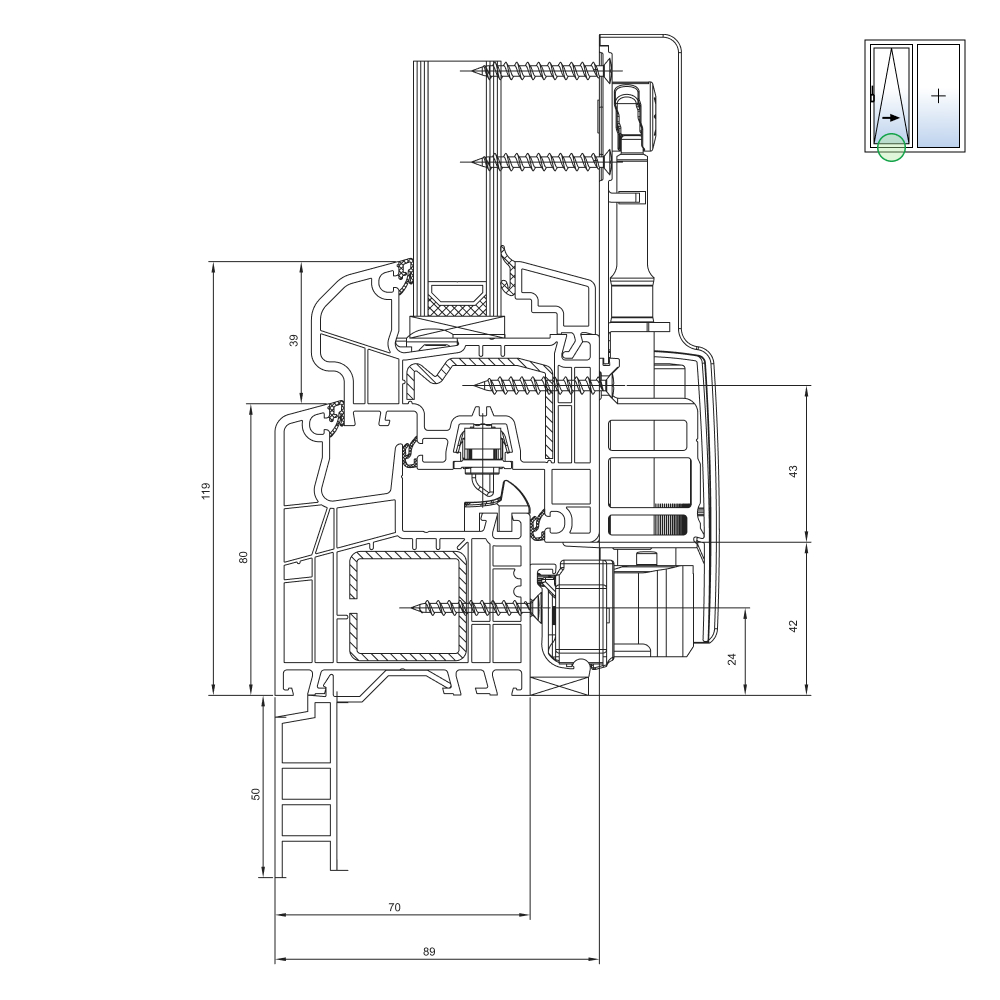 IDEAL 5000 - 50 mm milling for a connection profile for stone sills 