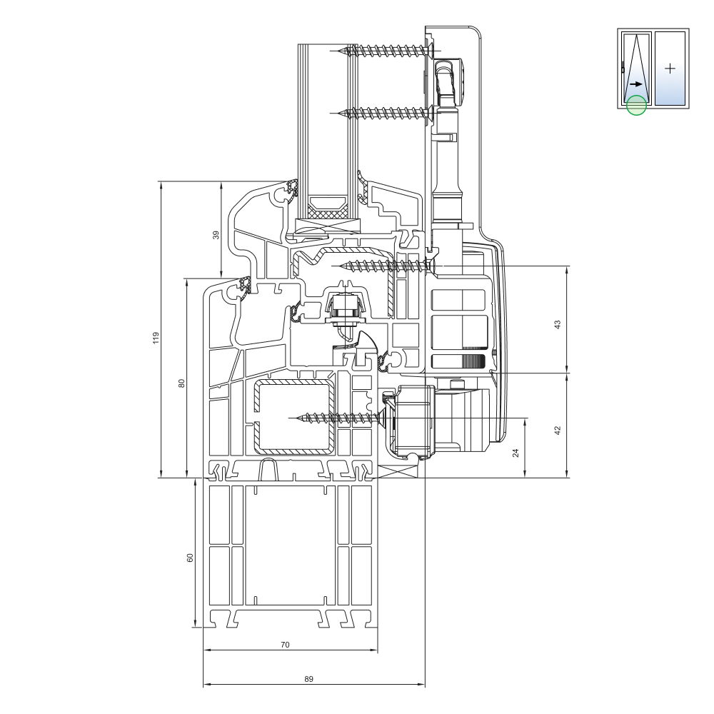 IDEAL 5000 - 60 mm frame extension 