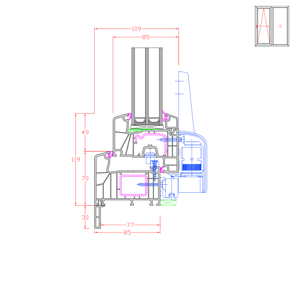 IDEAL 7000 - 30 mm milling for a connection profile for stone sills 