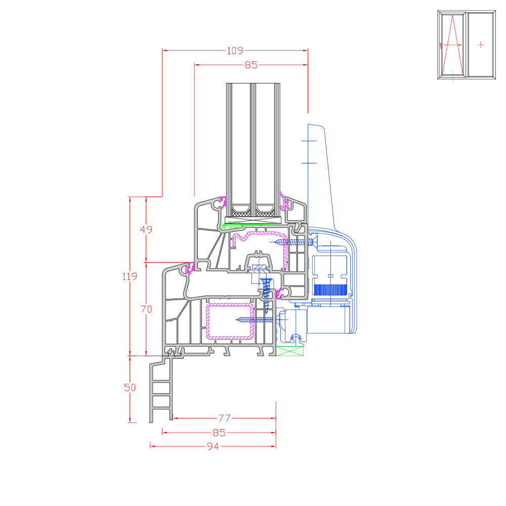  IDEAL 7000 - 50 mm milling for a connection profile for stone sills 