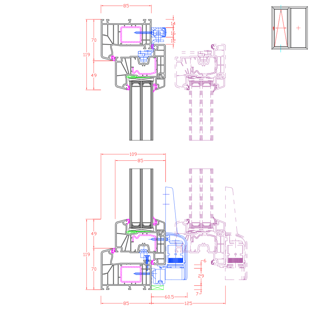  IDEAL 7000 - vertical cross-section