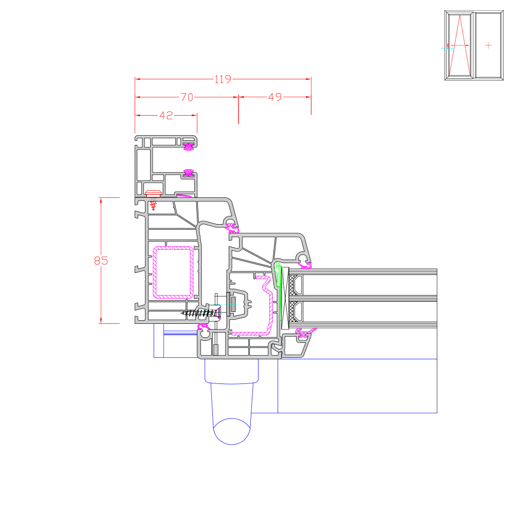  IDEAL 7000 - roller shutter guide rails for new-builds 