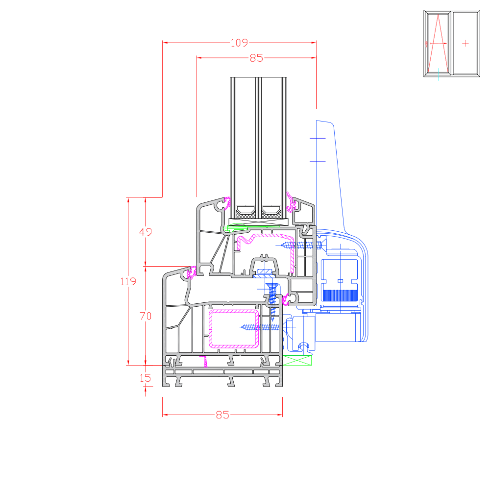  IDEAL 7000 - 15 mm frame extension 