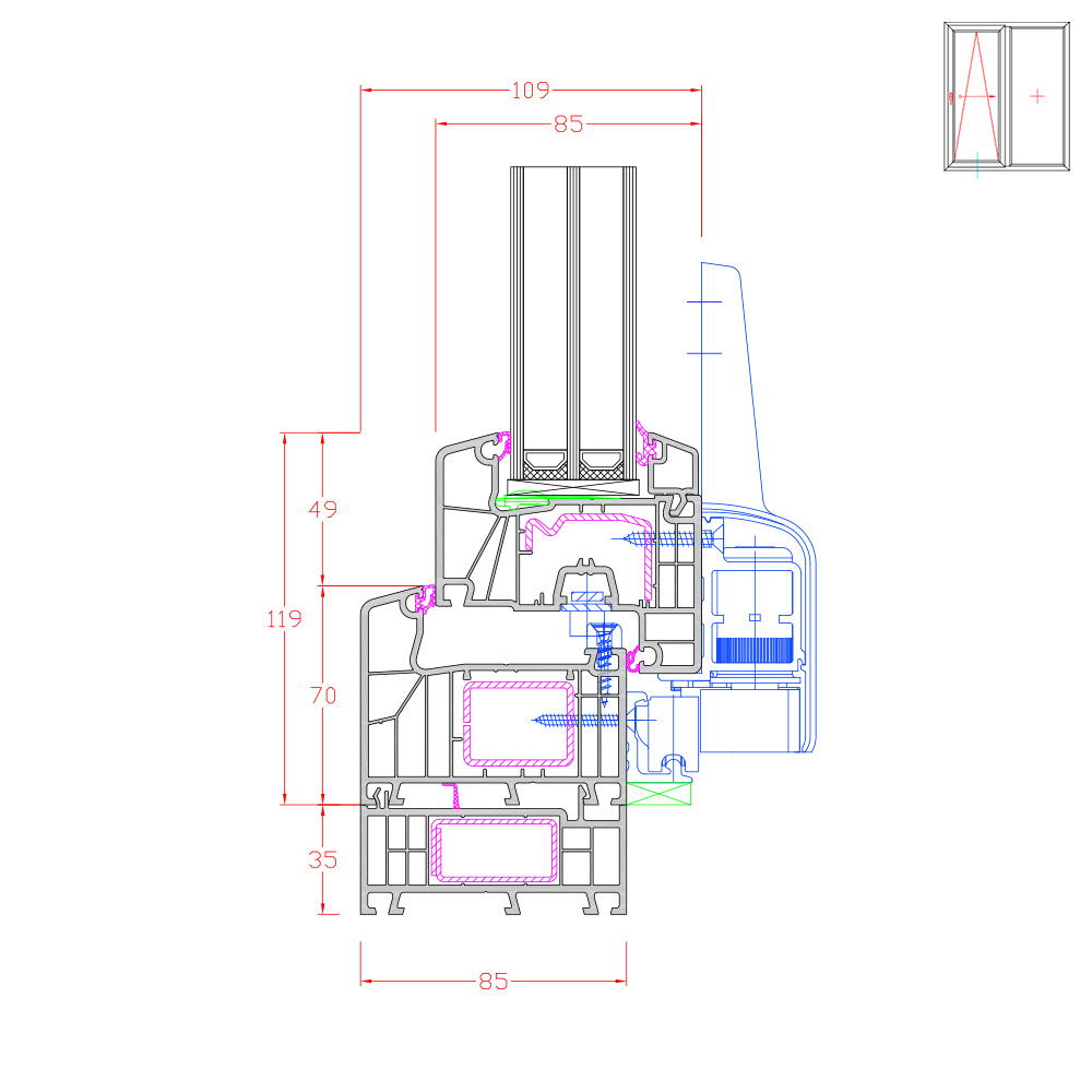  IDEAL 7000 - 35 mm frame extension 