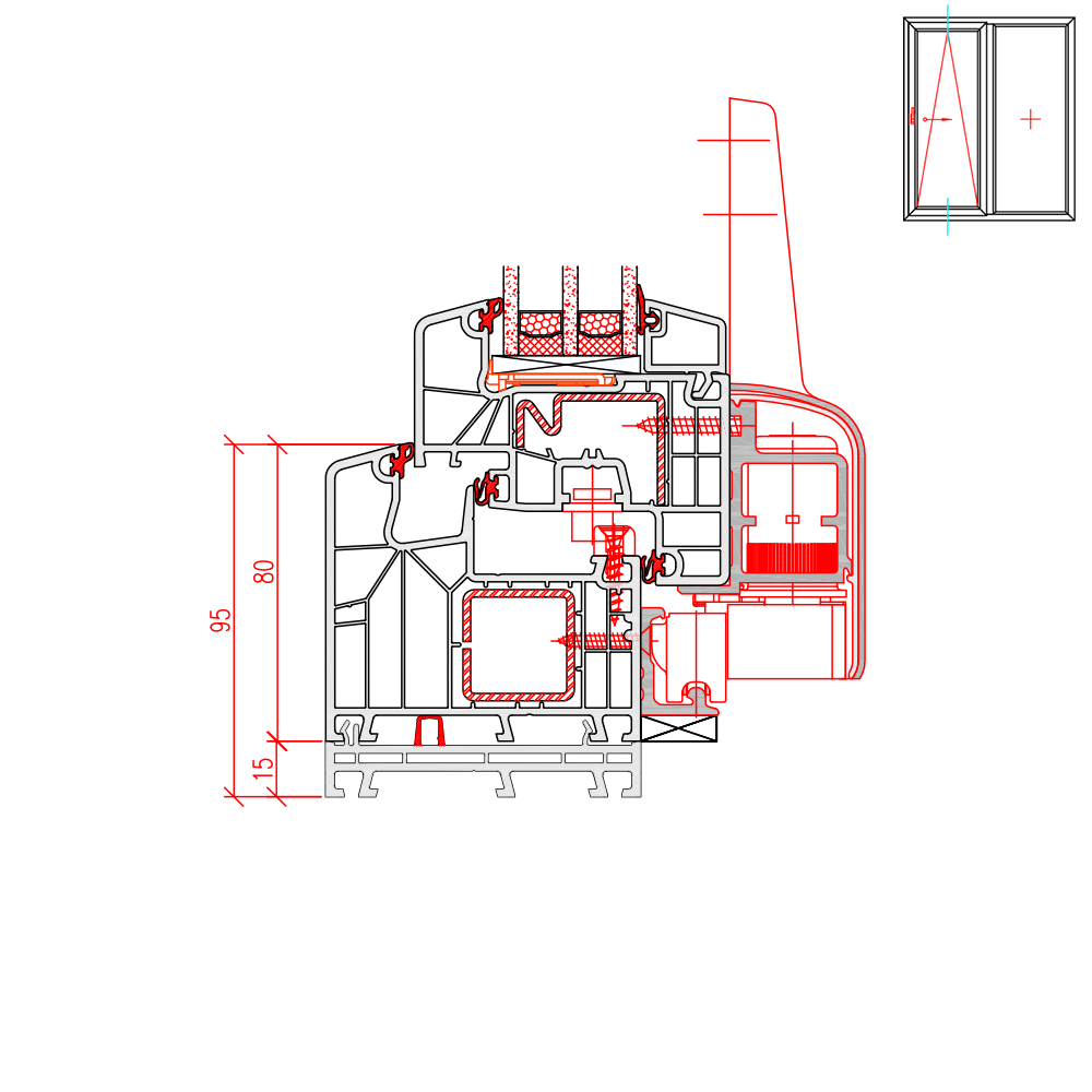  IDEAL 8000 - 15 mm frame extension 