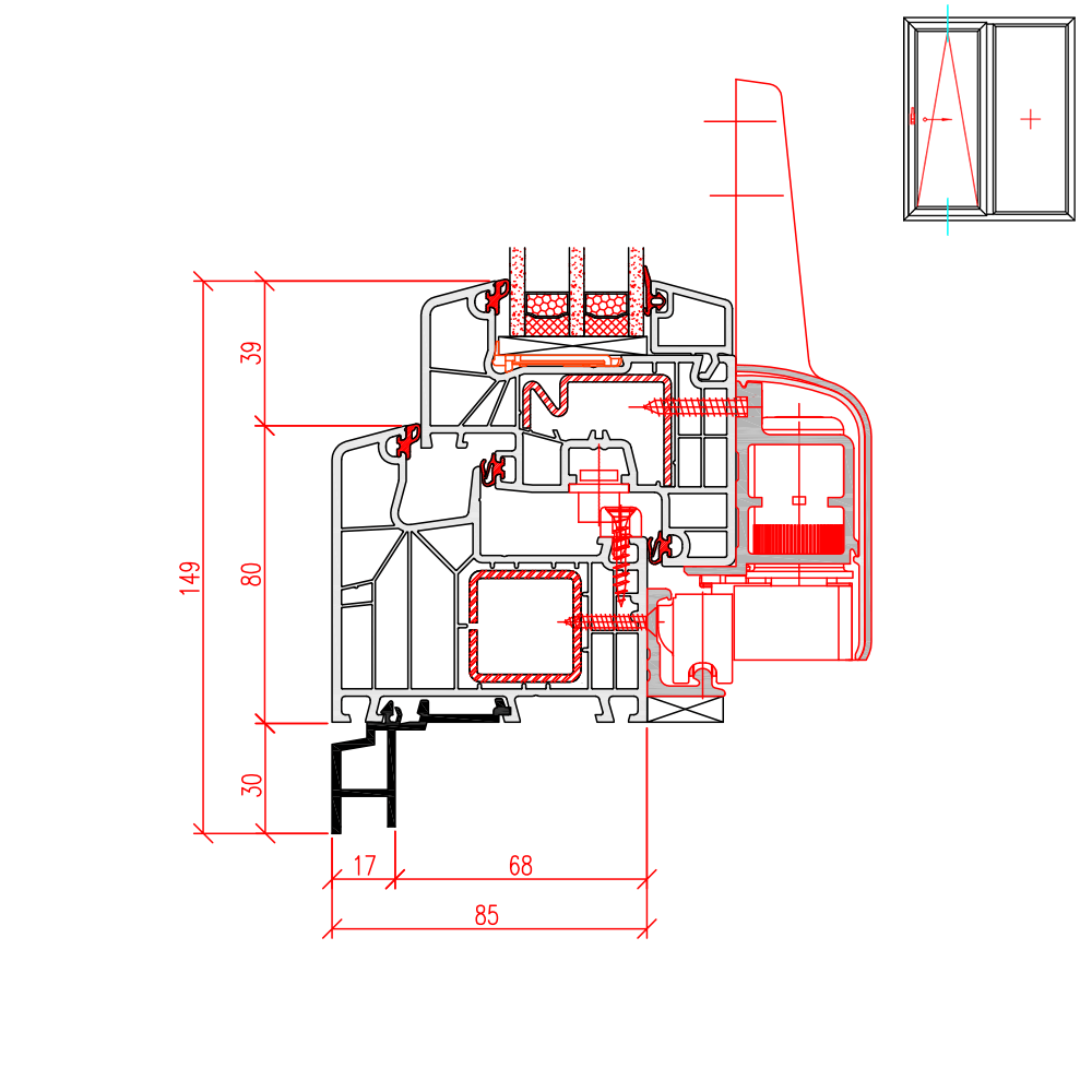  IDEAL 8000 - 30 mm milling for a connection profile for stone sills 