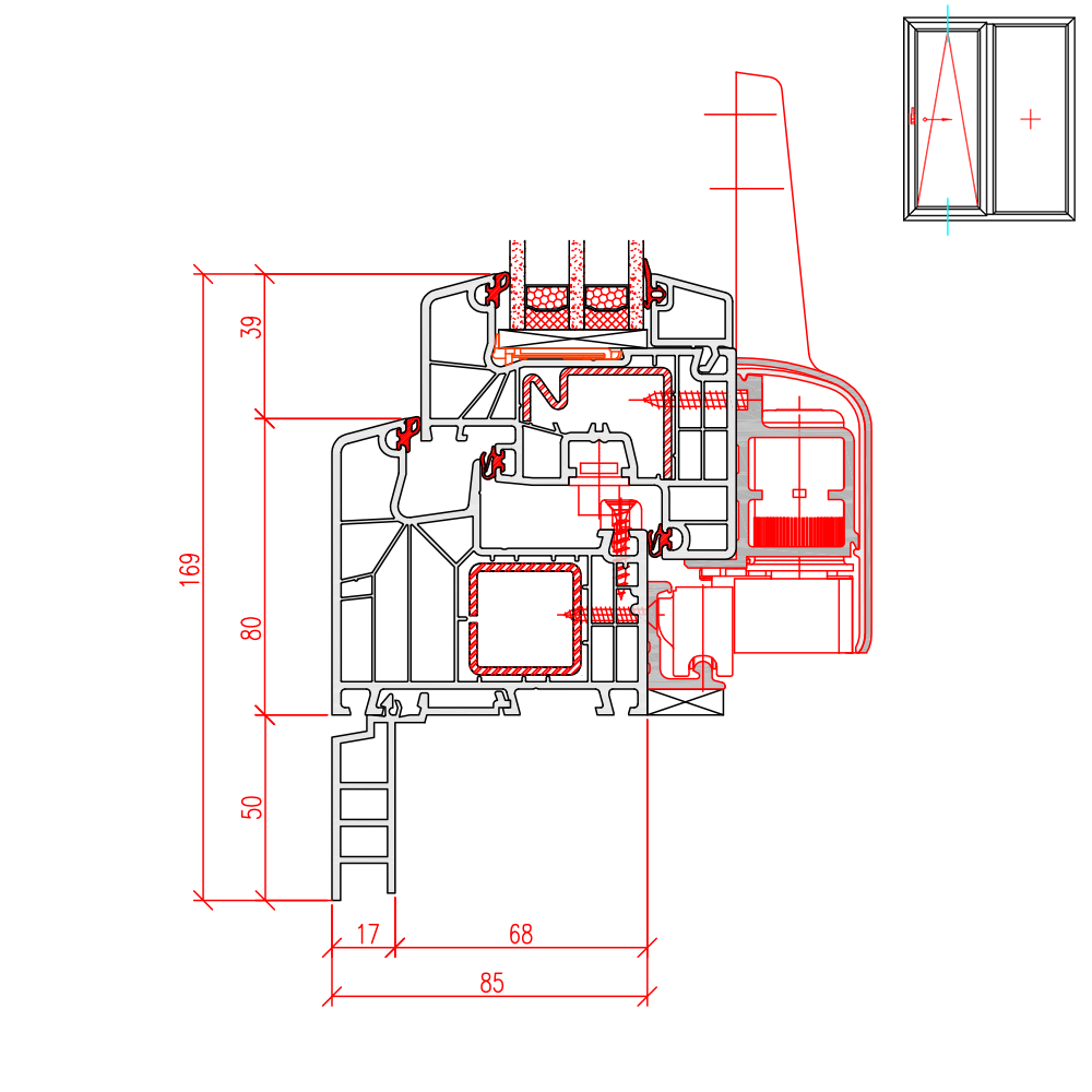 IDEAL 8000 - 50 mm milling for a connection profile for stone sills 