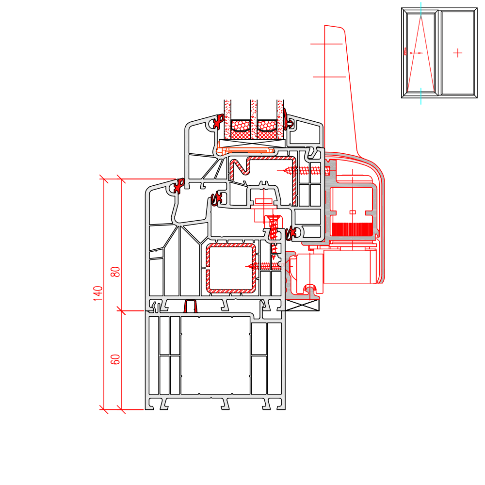 IDEAL 8000 - 60 mm frame extension 