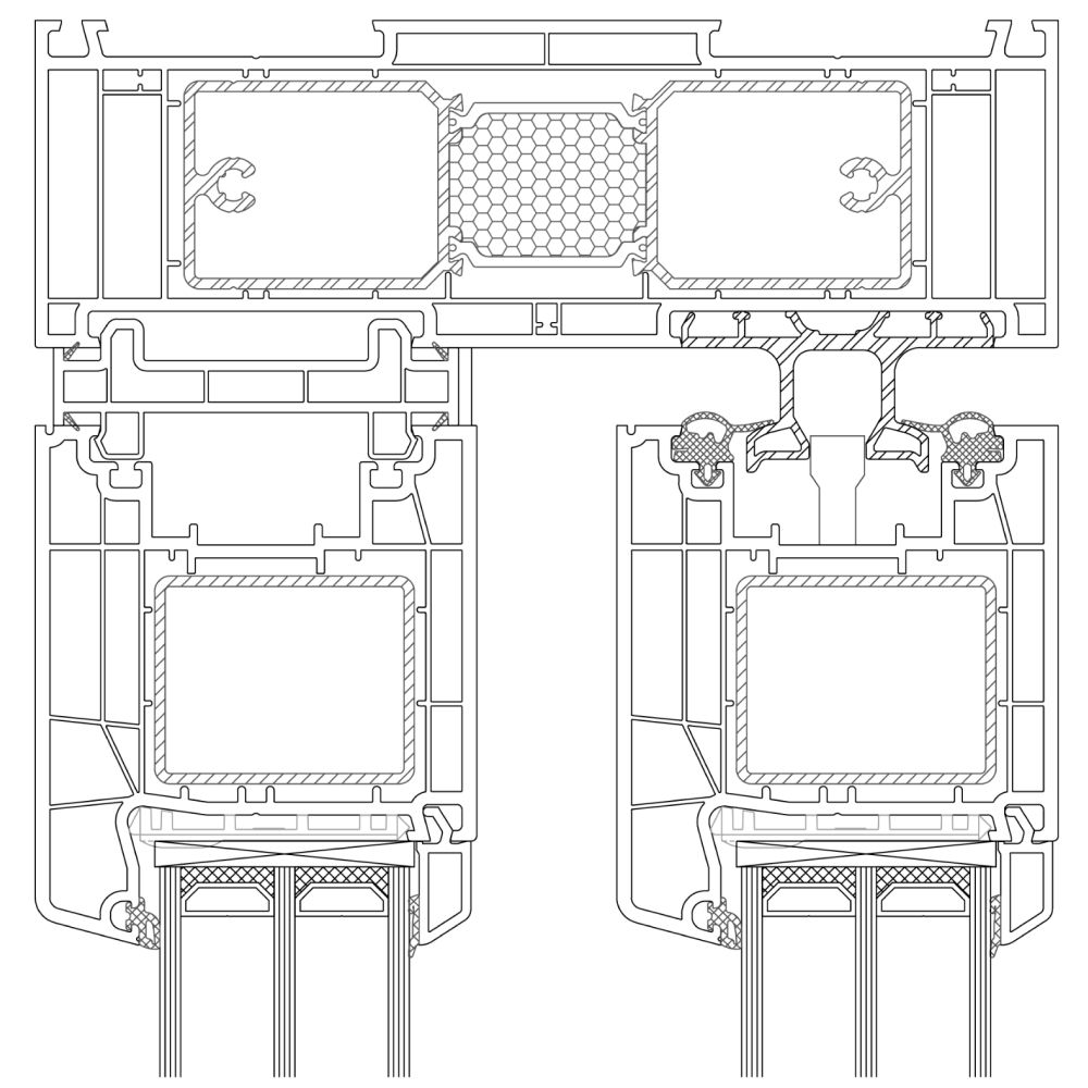 IDEAL Premium lift and slide door detailed drawing