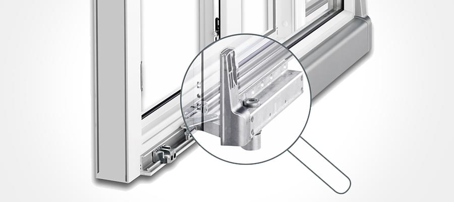 Parallel slide & tilt door fitting