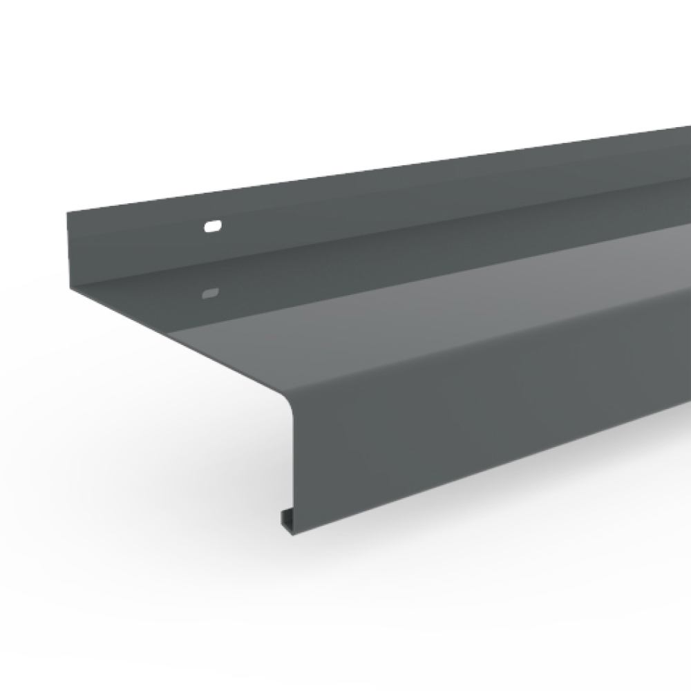 Exterior window sill in anthracite without end caps