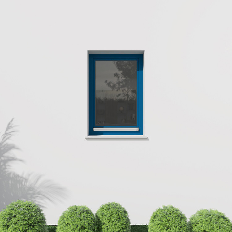 Wooden window exterior in Signal Blue (RAL 5005)