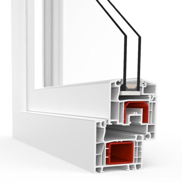 IDEAL 4000 uPVC window with steel reinforcement