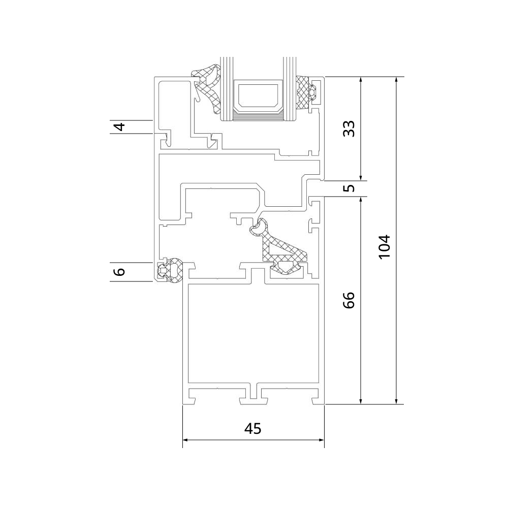 ALUPROF MB-45 detail drawing