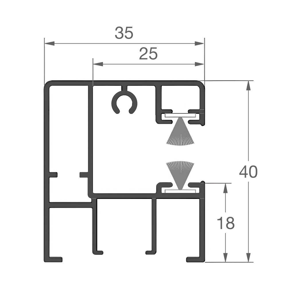 IDEAL TwinSet 8000 - roller shutter guide rails for new-builds