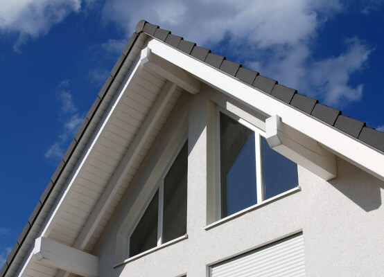 Gable windows close up