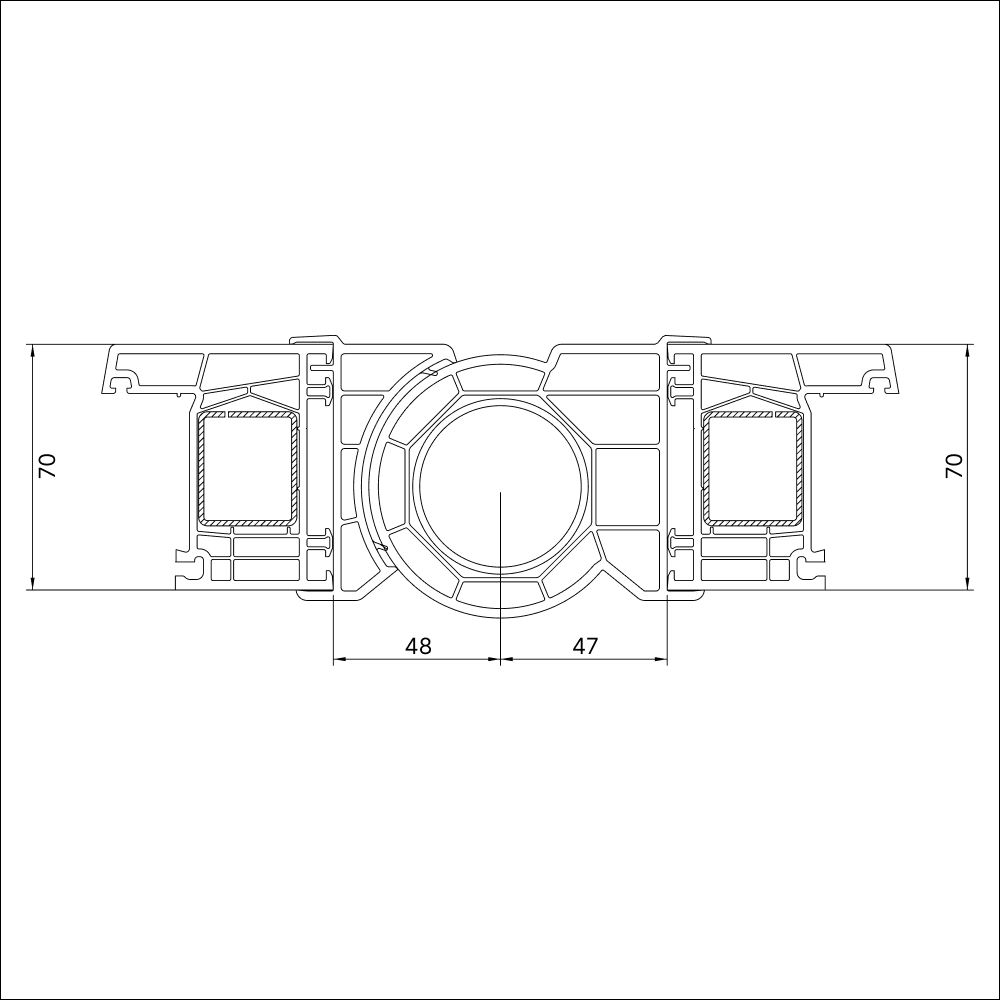 Kömmerling 70 AD exterior variable corner coupling