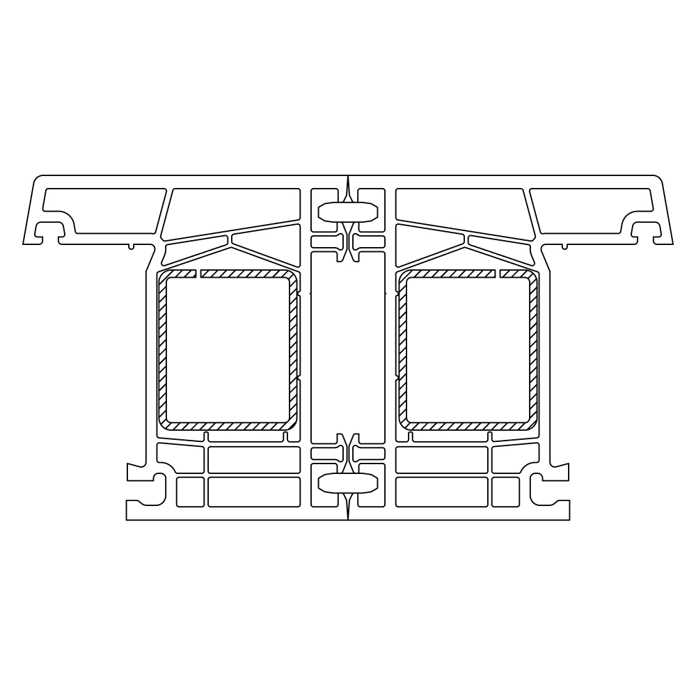 Kömmerling 70 AD - hidden coupling strip