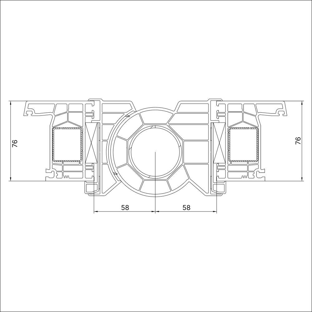 Kömmerling 76 AD exterior variable corner coupling