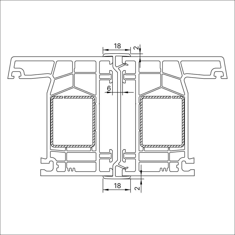 Kömmerling 76 AD - coupling strip