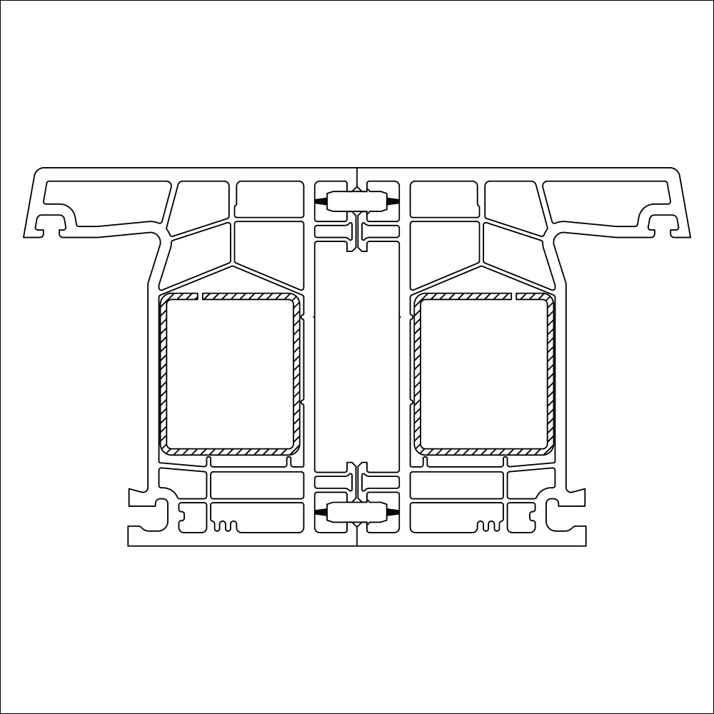 Kömmerling 76 AD - hidden coupling strip