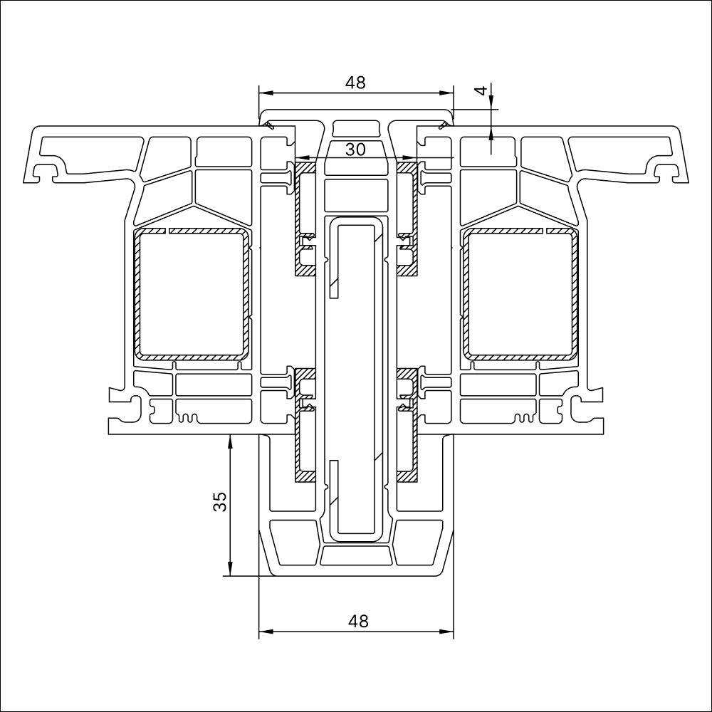 Kömmerling 76 AD - 30 mm static coupling