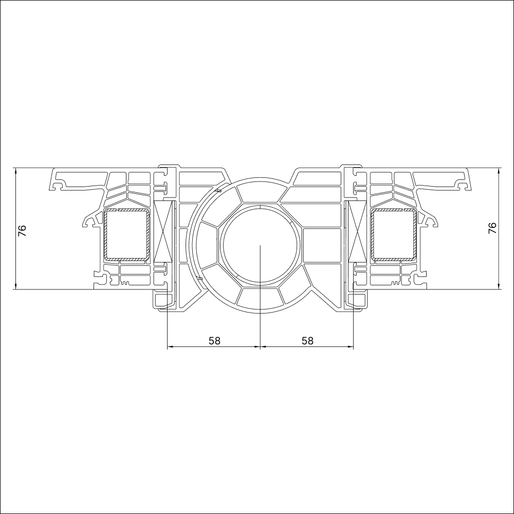 Kömmerling 76 MD exterior variable corner coupling