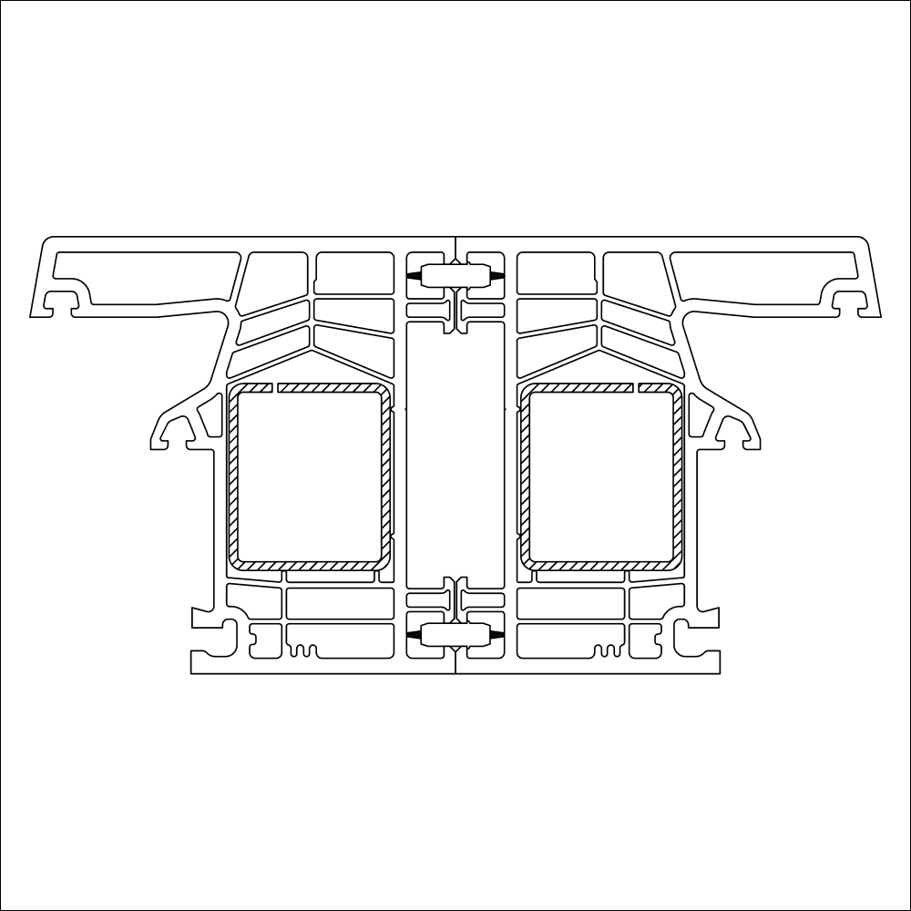 Kömmerling 76 MD - hidden coupling strip