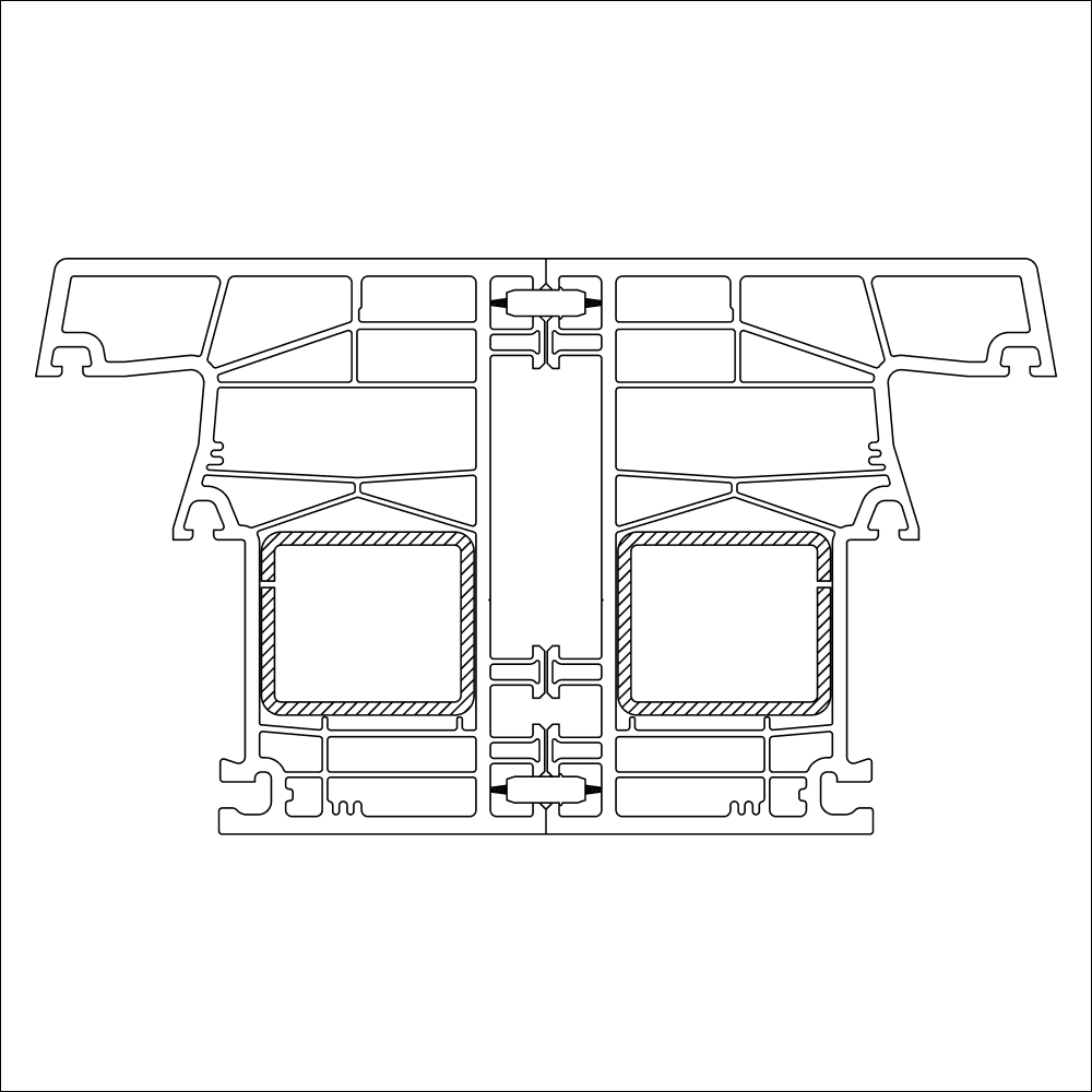 Kömmerling 88 MD - hidden coupling strip