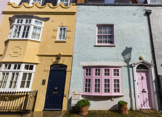 Coloured bay windows