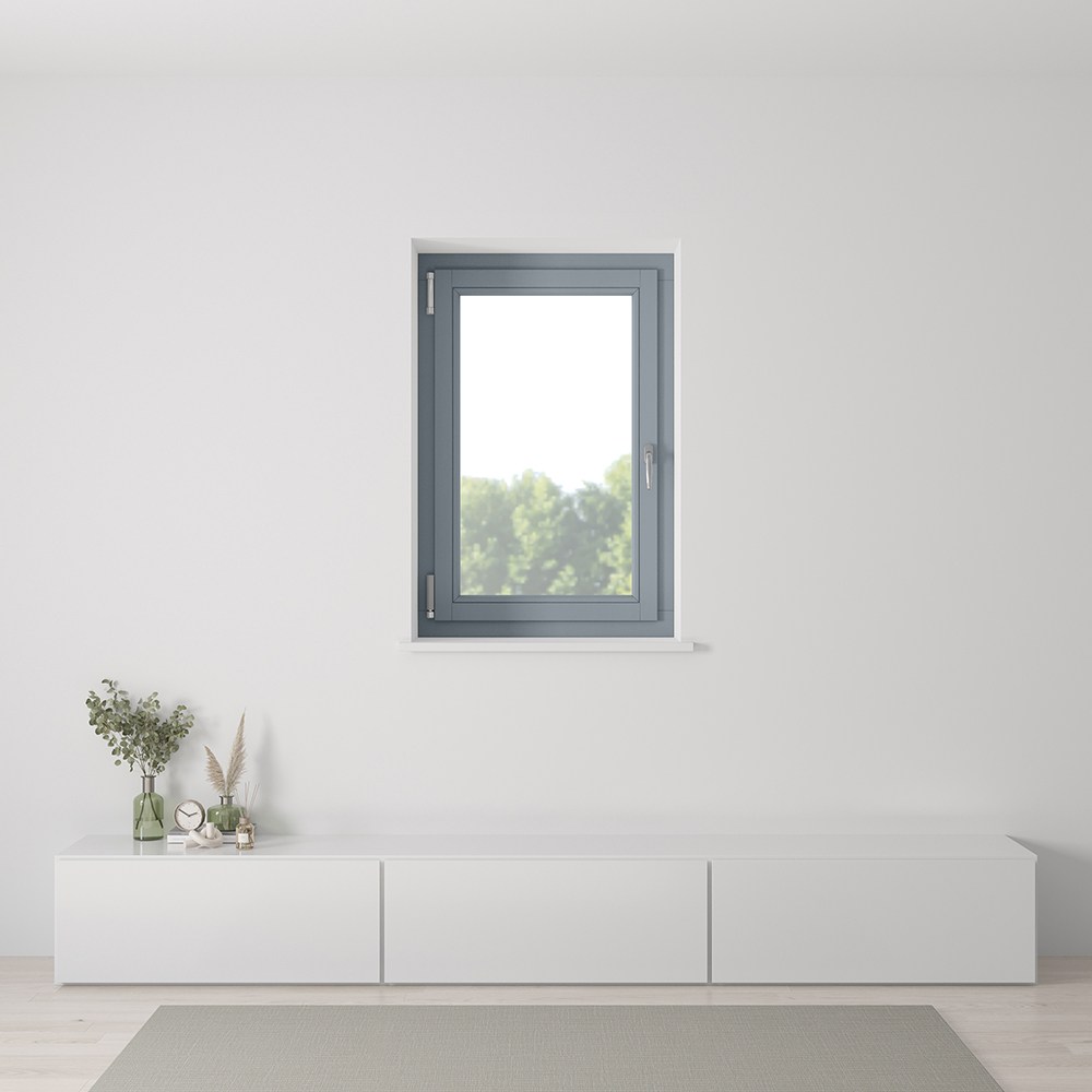 Window with a matching Silver Grey (RAL 7001) interior