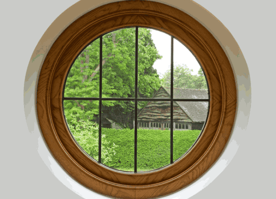 Wooden round window