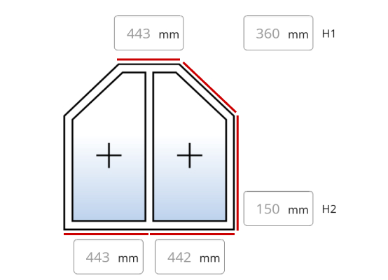 Add your dimensions in our configurator