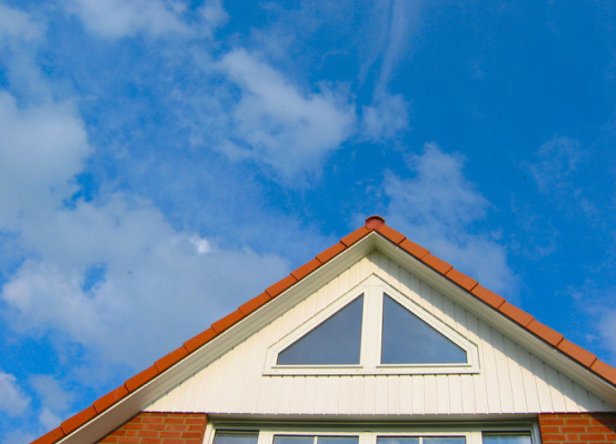 Triangular arched window